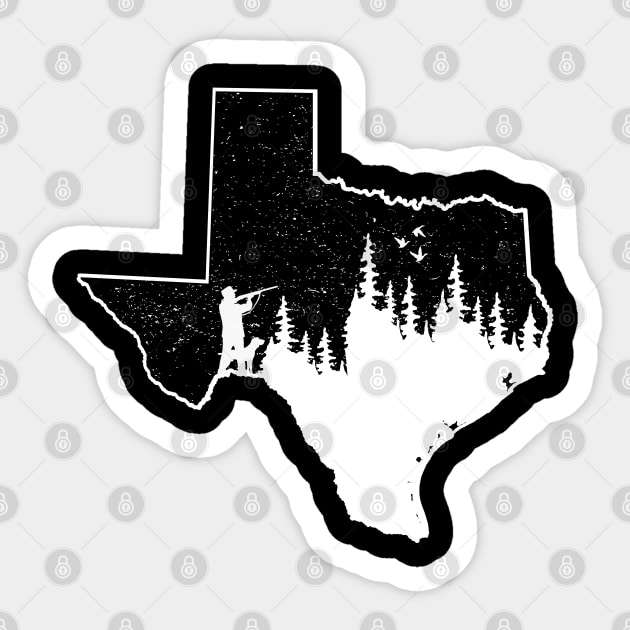 Texas Hunting Duck Gifts Sticker by Tesszero